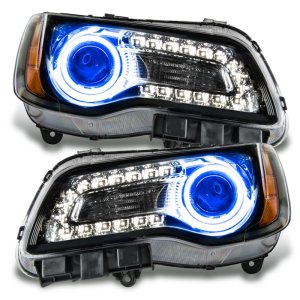 Chrysler 300 Headlight Assembly - ORACLE Lighting - SMD Pre-Assembled, Non-HID, Black Bezel - Blue - `11-`14 Chrysler 300 Headlight Assembly - ORACLE Lighting - SMD Pre-Assembled, Non-HID, Black Bezel - Blue - `11-`14